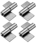 Heavy Duty Weld On Hinges For Metal Gates Doors And Trailers 4 Pack With Removable Pin For Easy Installation And Durable Weldable Steel Construction Ideal For Fences Cabinets Trailers And Gate Access; 4-pack steel hinges