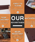 Leather Repair Patch 3x60In Self Adhesive Tape Kit advantages showing tear resistance, waterproof and easy cleaning properties.