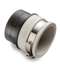 Dust Right Schedule 40 PVC Adapter For 2 Inch PVC To Two And A Half Inch Shop Vac Hose Fittings with durable pipe and clamp