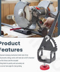 Attachment For Woodturning Tools That Fits Wolverine Grinding Jig, Vari-Grind Style Precision Clamp with tool in jig