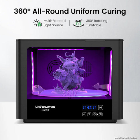 Heavy Duty 10.3 Inch Resin Curing Station With Slick Heated Drying Chamber And Pro Level Digital Timer To Rapidly Strip Away Solvent While Guaranteeing Crack Free Uv Hardening For Your Go To Post Workflow