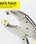 Close-up of Heavy Duty Snap Fastener Pliers Set with Quick Punch feature for metal snaps on heavy fabrics