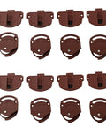 Nylon Sliding Door Rollers For Wardrobe Closet Doors With Slick Glide And Quiet Operation Durable Hardware Replacement Adjustable Wardrobe Door Wheels In Brown Perfect For 4 Or 8 Pairs Easy Install And Long Lasting Performance arranged in rows.