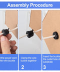 Assembly steps for Heavy Duty Black Nylon Strain Relief Cord Connectors 6N 4 Model for 0.3 inch round wire.