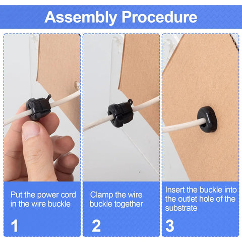Assembly steps for Heavy Duty Black Nylon Strain Relief Cord Connectors 6N 4 Model for 0.3 inch round wire.