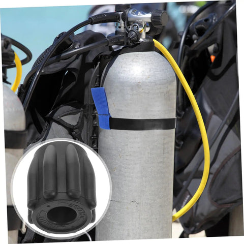 Scuba tank with attached Diving Tank Valve Replacement Part For Scuba Tanks Easy Install Accessory With Durable Build And Versatile Compatibility For Safer Underwater Dives Daily.
