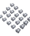 Heavy Squeeze Connector Fittings Three Quarter Inch Zinc Alloy Plug And Play Plumbing Hose Adapters for fast pipe connections, silver fittings displayed.