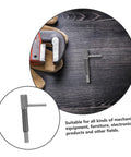 Heavy Duty Retractable Indexing Plunger Pin With L Handle Stainless Steel Spring Lock Pin Adjustable Safety Plunger For Machinery M8x1.25 on wood surface.