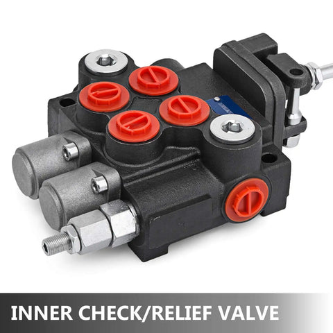 Heavy Duty Dual Spool Hydraulic Joystick Valve For Double Acting Cylinders With 11 GPM Flow And 3600 PSI Range