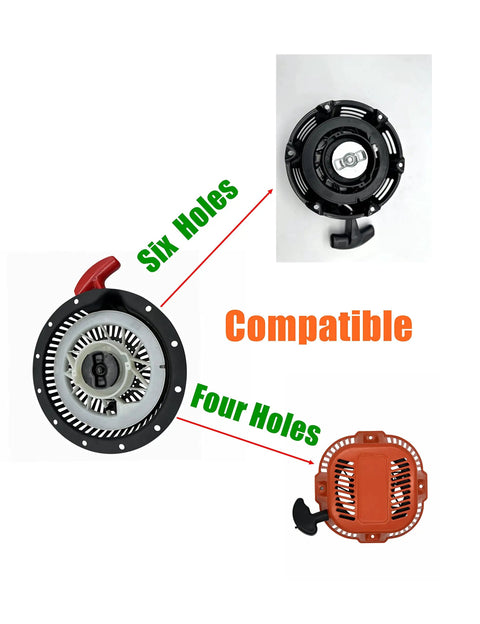 Universal Pull Start Assembly For Honda And Clone 196cc To 224cc Portable Generators And Engines Fits 4 Bolt Or 6 Bolt Recoil Starters