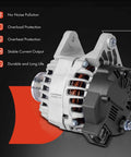 Alternator For Nissan Sentra 2013 To 2019 1.8L 12V 110A With Six Groove Clutch Pulley Clockwise Rotation Replace FG12T039