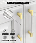 Beefy 6.3 Inch Cabinet Pulls Set Of 10 Gold And Nickel Knurled Brushed Finish on white cabinet door