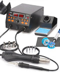 2-In-1 Hot Air Soldering Station Kit With 60W Soldering Iron, 3 Pro-Grade Preset Temperature Channels, tools, and accessories