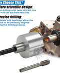 Crankshaft Drilling Pin Fixture Tool With Tap And Drill Bit For Chevy GMC Engines, showing precise balancer bolt alignment