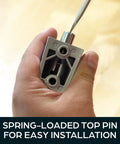Heavy Duty Pivot Door Hinge Set For Storefront Doors Top And Bottom Die Cast Aluminum With Full Race Ball Bearings Duronotic Finish Right Or Left Hand Options Tamper Proof Commercial Door Hardware Tough As Nails. Spring-loaded top pin installed