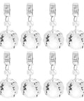 Eight Pieces Crystal Tablecloth Weights With Metal Clips Pendant Plum Blossom Shape For Outdoor Picnic Garden Tables 100 X 44mm