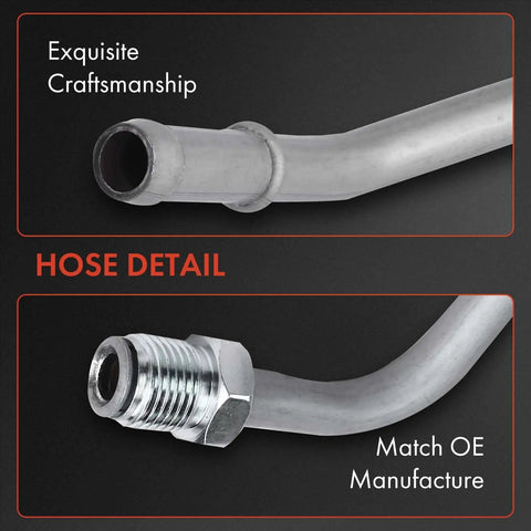 Power Steering Return Hose Line Assembly For Acura TSX 2004 To 2008 And Honda Accord 2003 To 2007 2.4L L4 Engine galvanized hose detail