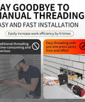 Image illustrating the ease of using Automatic Wire Threading Machine For Drywall And Conduit Pipes Electric Drill Compatible Cable Pulling Tool.