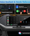 Wireless CarPlay Screen With 4K Dash Cam And 10.26 Inch Portable Touchscreen For Cars showing navigation and call features.