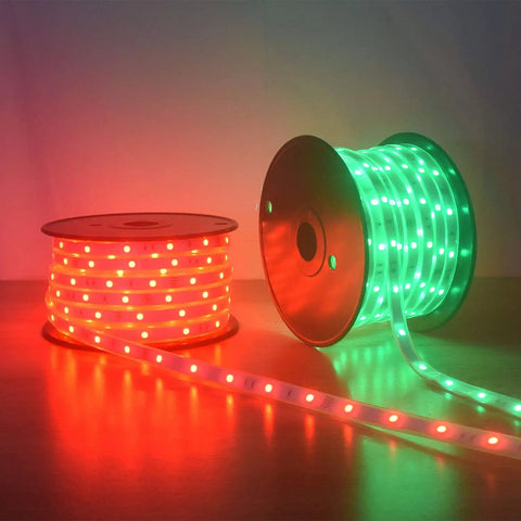 70ft Waterproof 24V RGB LED Strip Lights With WiFi App Control And Alexa Voice Music Sync Dimmable Color Changing on reels