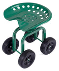All Terrain Garden Cart With Swivel Seat Rolling Work Stool For Yard And Lawn Adjustable 360 Degree Seat Outdoor Planting Scooter Green Heavy Duty Castors For Easy Rolling On Any Surface And Premium Comfort