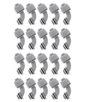Heavy Duty 20 Pack 1/2 Inch NPT Liquid Tight Connectors For Electrical Conduit in gray nylon, perfect for moisture protection.
