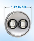 Top view of Dual Run Start Capacitor 35 UF 370 To 440 VAC with 1.77 inch diameter for Air Conditioners and Heat Pumps CBB65R CBB65B