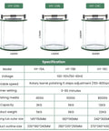 Pro Jewelry Polisher Tumbler 5kg 11lbs Barrel Polishing Machine specifications and size comparison chart