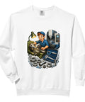 Cool Machinist Vise Gauge Square Tool Set Gift For Guys Soft Washed Comfort Colors Relaxed Fit Adult Black Cotton Sweatshirt with graphic.