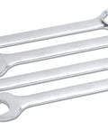 Beefed Up Jumbo SAE Wrench Set 4 Piece For Heavy Duty Jobs, Sizes 2 1 8 In to 2 1 2 In, Carbon Steel Construction, angled view