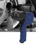 Precision Crafted Heavy Duty Pneumatic Impact Wrench, 1/2 Inch High Torque Air Tool in use for tire repair.