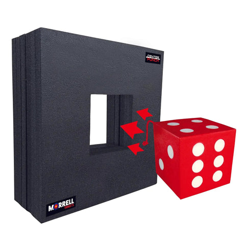 35 Inch Layered Foam Archery Target Block With Knockout High Roller Insert For Compound Bow And Crossbow Range Training with dice