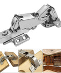 165 Degree Cabinet Hinges With Zero Protrusion, Soft Close, Self Closing for corner cabinets, steel construction close-up