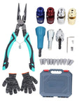 Jauarta Power Drill Wire Stripper And Twister Tool For 2.5Mm 4Mm 6Mm 10Mm Cables With 6.35Mm Chuck, pliers and accessories kit.