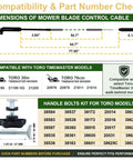 Upgrade Your Ride With This Premium Fwppet 133-1998 Brake Cable Repair Kit Perfectly Made For Toro TimeMaster Mowers To Fix Blade Engagement And Control Cables Like A Pro.