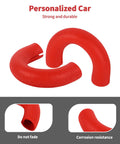 Red Tow Hook D Ring Covers For Ford Bronco And Bronco Raptor, Rear Bumper Rubber Sleeve Protectors with Textured Tire Tread Design