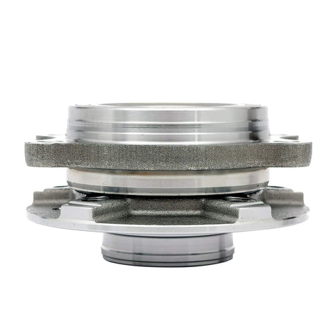 Front view of Front Wheel Bearing Hub Assembly Set Of 2 For 2009 To 2015 Audi A4 A5 A6 Q5 S4 S5, metal construction visible.