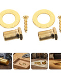 Gold Alloy Guitar Tuning Machine Mounting Hardware Kit With Screws Hex Nuts Flat Washers 12 Sets for acoustic electric guitars, detailed screws and washers.