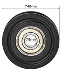 U608ZZ Nylon U Groove Pulley Bearing Wheel 8x40x10mm Double Shielded Chrome Steel Bearings Front View