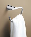 Alteo Brushed Nickel Towel Ring 8.5 Inch Open Ring Contemporary Bathroom Accessory Durable Tarnish Resistant Finish Easy Install