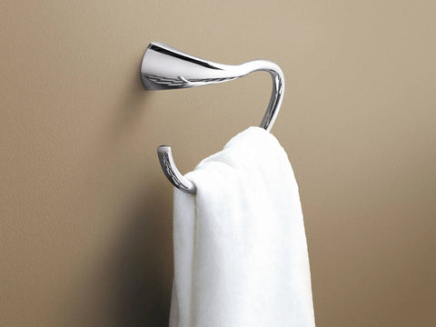 Alteo Brushed Nickel Towel Ring 8.5 Inch Open Ring Contemporary Bathroom Accessory Durable Tarnish Resistant Finish Easy Install