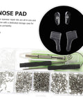 On The Go Eyeglass Repair Kit With Screws Nose Pads And Handy Multitools For Eyewear Watches And Jewelry Repair Keeps Your Specs Fixed Anywhere You Are, shown with tools and screws in a compact case.