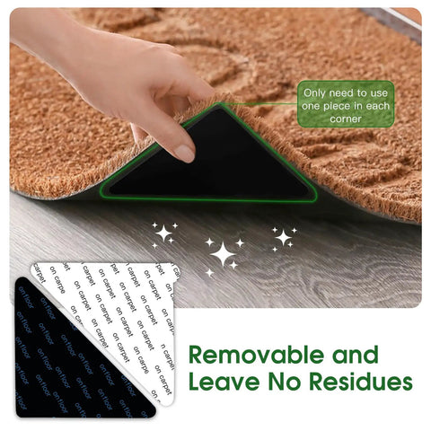 Using non slip rug pads and tape for hardwood floors and tiles reusable and washable no damage carpet tape with triangle design