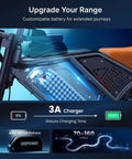 Powerful 2000W All Terrain Fat Tire Electric Bike For Adults with battery and charging features shown
