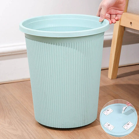 Stainless Steel Furniture Roller With Adhesive Sliders For Heavy Load Moving Washer Dryer Machine And Couch Glide Home Essentials near a light blue trash bin.
