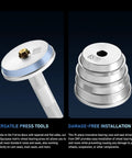 Pro Grade 10 Piece Wheel Bearing Press Kit With Seal Driver And Universal Adapters shown with two press tools.