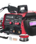 140A 3 In 1 Portable Welding Machine For Flux Core MIG Stick And Lift TIG 110V Inverter Welder with helmet