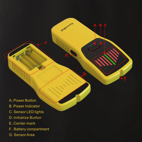 Highly Accurate Stud Finder Wall Scanner With Straight Up Precision For Locating Wood And Metal Studs Behind Drywall Features Bright Led Indicators And No Fuss Setup Perfect For Quick Diy Projects Without Messing Things Up