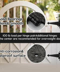 6 Inch Decorative Hammered Steel Rust Resistant Heavy Duty T Hinges Outdoor Tee Hinges For Shed Fence Barn Doors 6 Pack