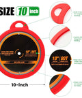 Red Silicone Saw Blade Sleeve and Storage for Circular and Table Saws 10 Inch Protector Cover Keeps Teeth Safe Grab and Go Access Protects Edges and Fingers Two Pack